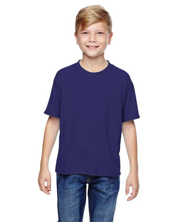 Jerzees Youth 100% Polyester Crew T-Shirt | Deep Purple Discount